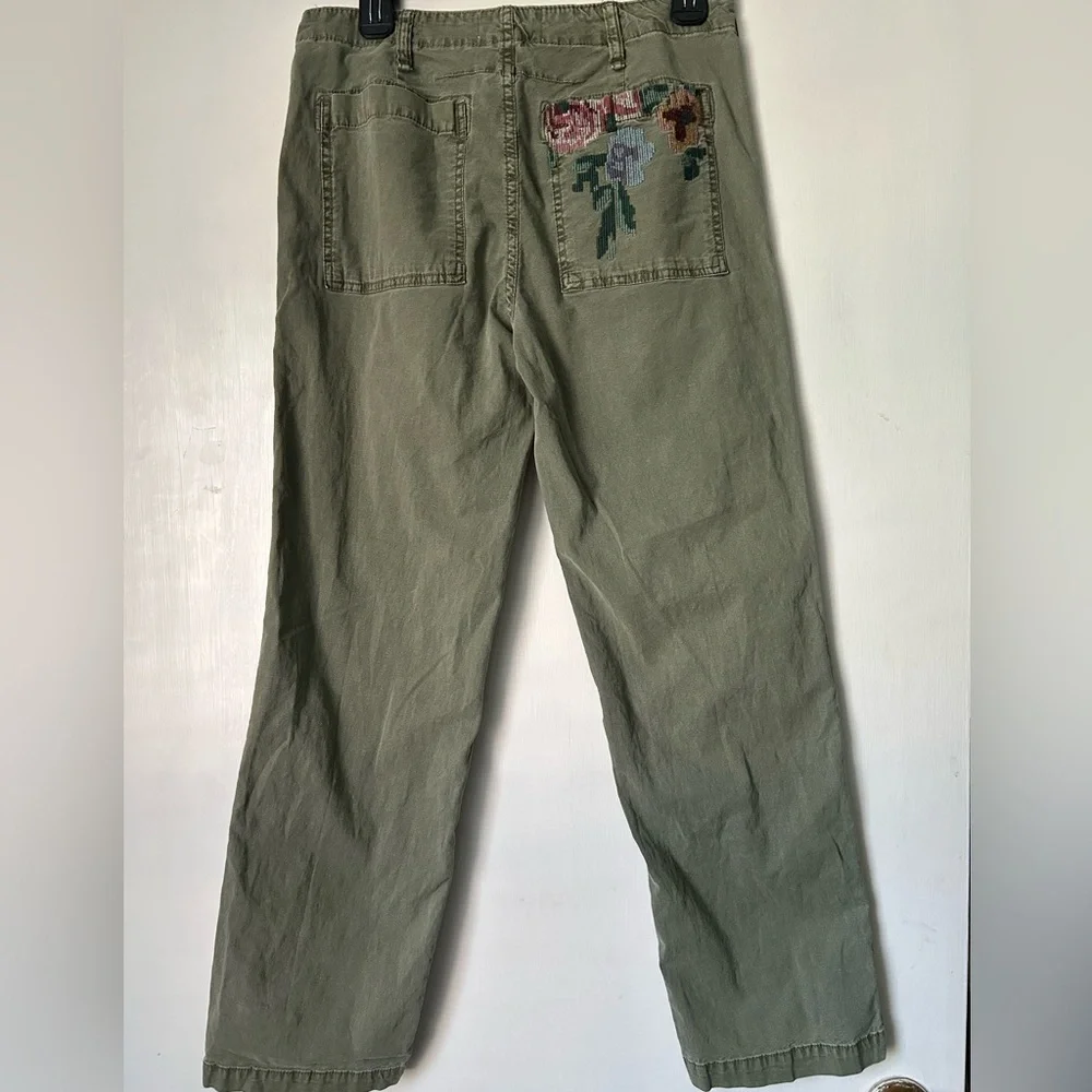 Antholropolie Embroidered Pants